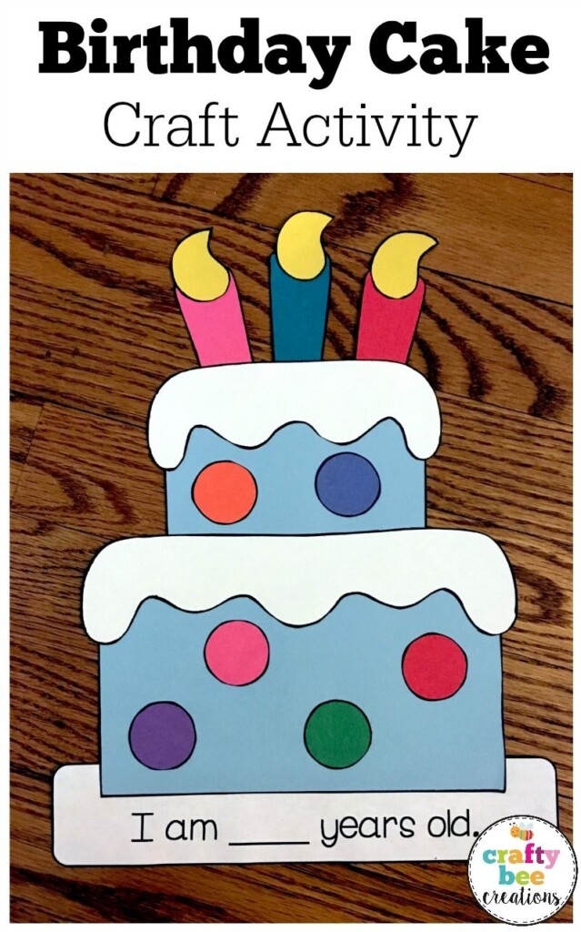 Birthday Cake Craft Bulletin Board Activities Preschool Kindergarten 