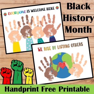 Black History Month Handprint Craft Activity FREE Printable For 