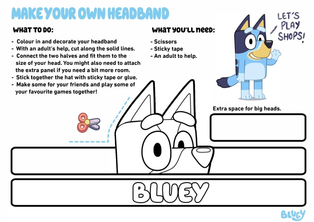 Bluey Mask Printable Printable Free Templates
