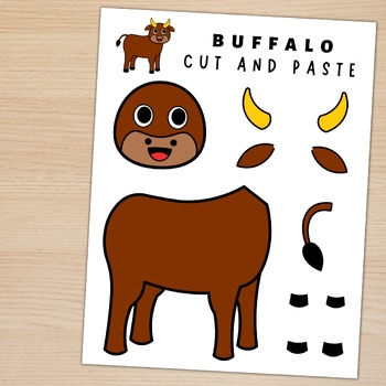 Buffalo Craft Domestic Animal Crafts Buffalo Craftivity TPT
