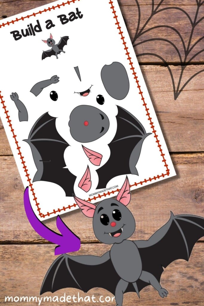 Build A Bat Craft Template Free Printable Perfect For Halloween 