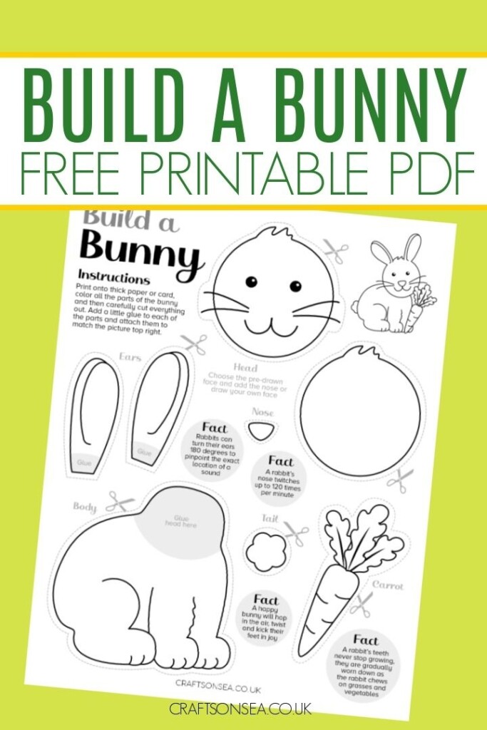 Build A Bunny Craft FREE Printable Papercraft Crafts On Sea 