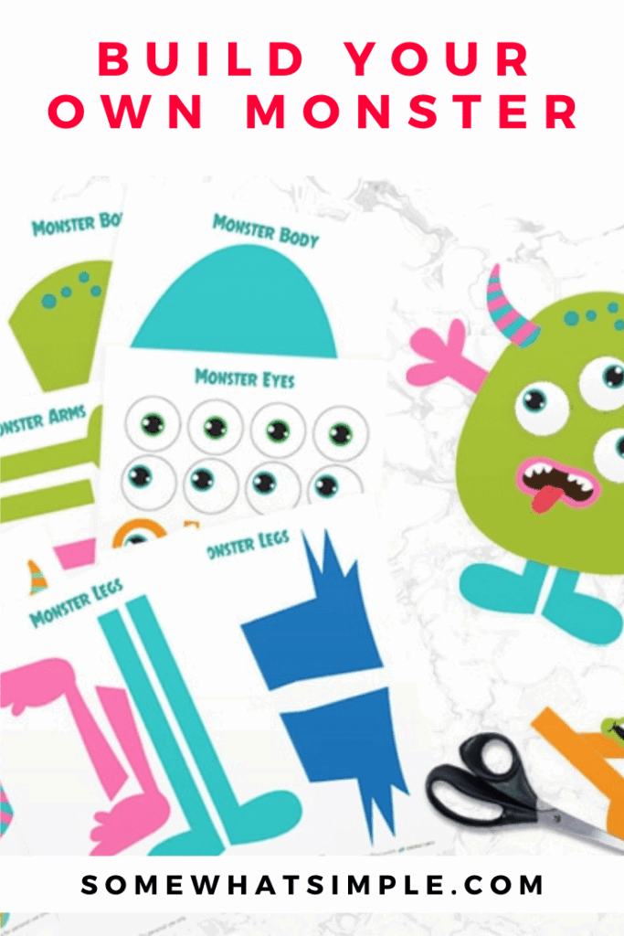 Build A Monster Free Printable Craft Kit Somewhat Simple
