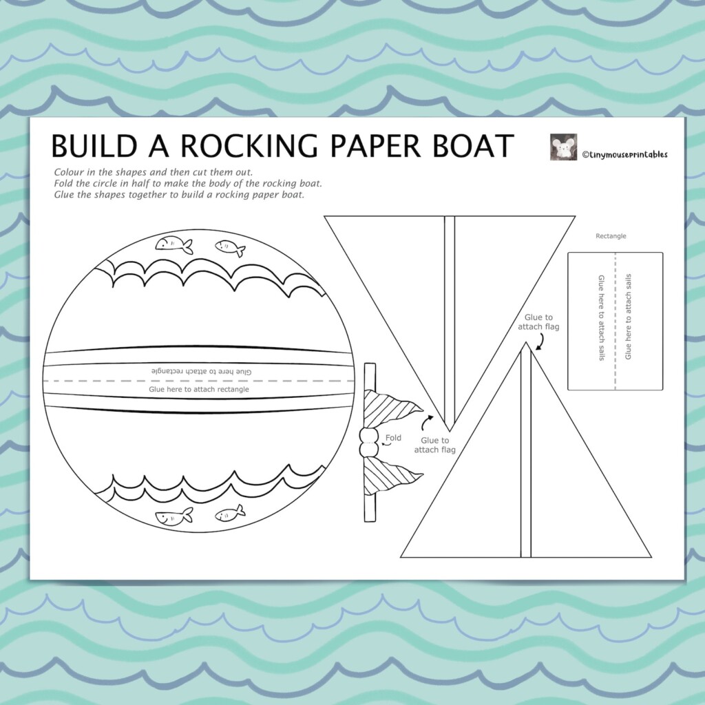 Build A Rocking Paper Boat Boat Craft Printable Activity Sheets 