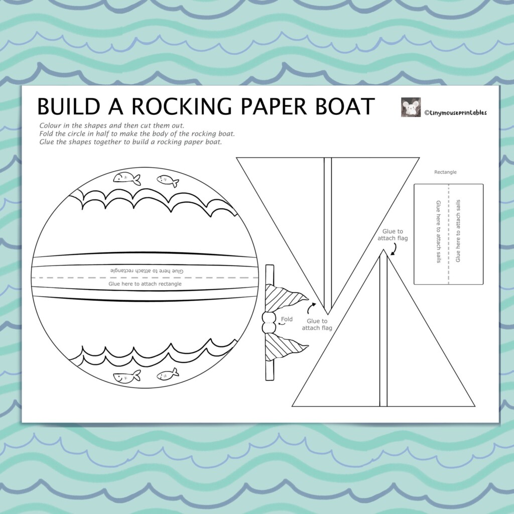 Build A Rocking Paper Boat Boat Craft Printable Activity Sheets 