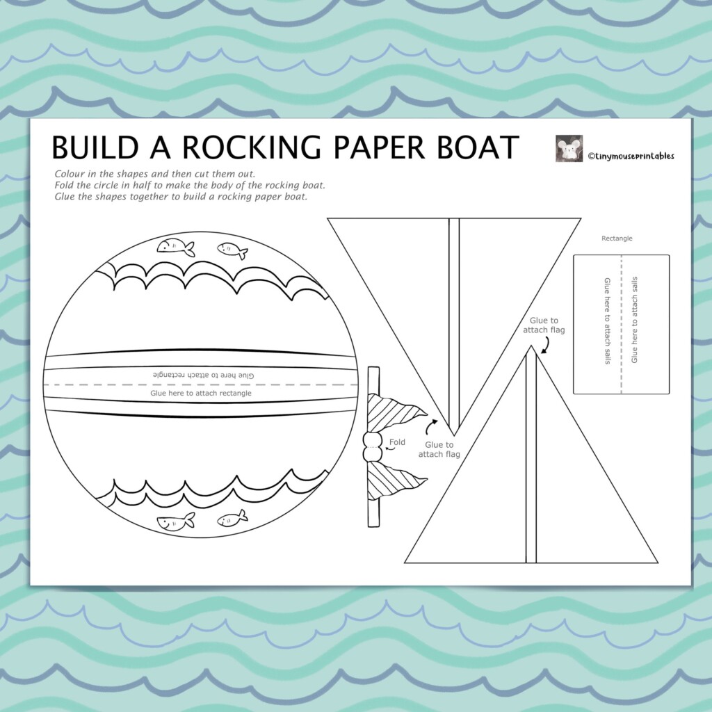 Build A Rocking Paper Boat Boat Craft Printable Activity Sheets 