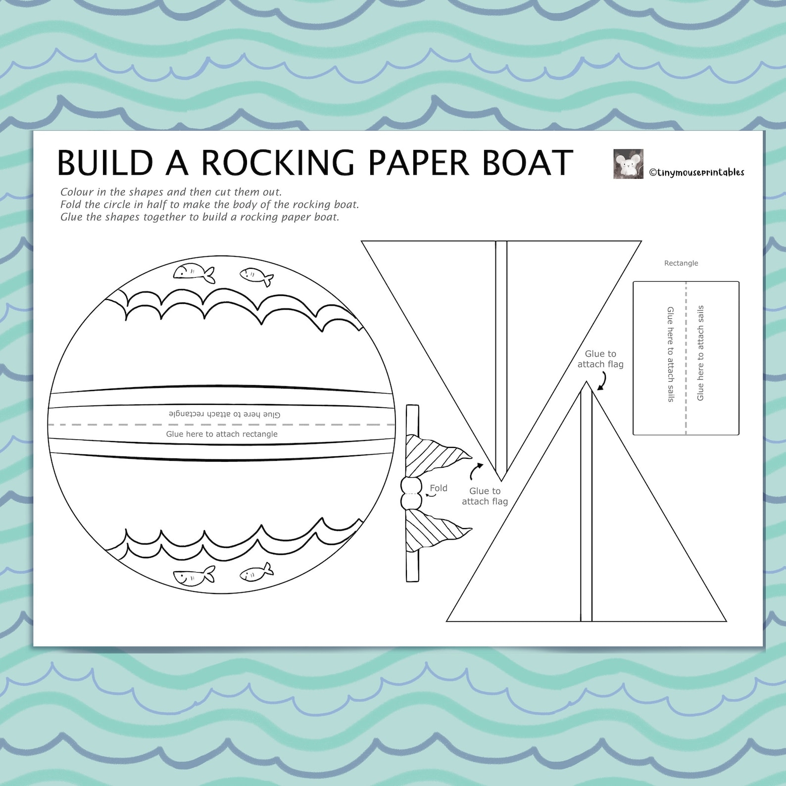 Build A Rocking Paper Boat Boat Craft Printable Activity Sheets