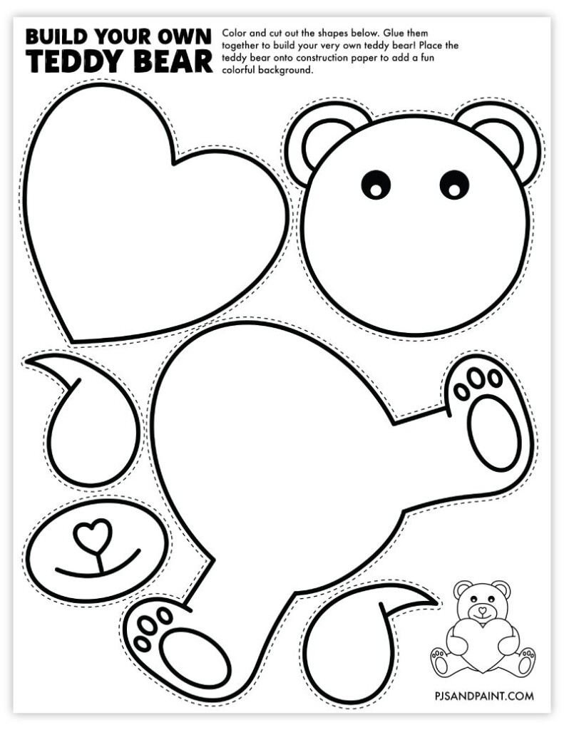 Build A Teddy Bear Printable In 2024 Teddy Bear Crafts Bear Crafts 
