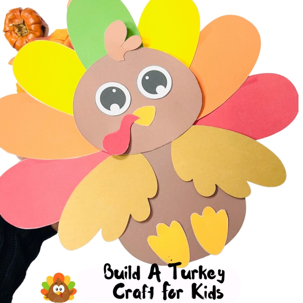 Build A Turkey Printable Craft For Kids Thanksgiving Fall Etsy