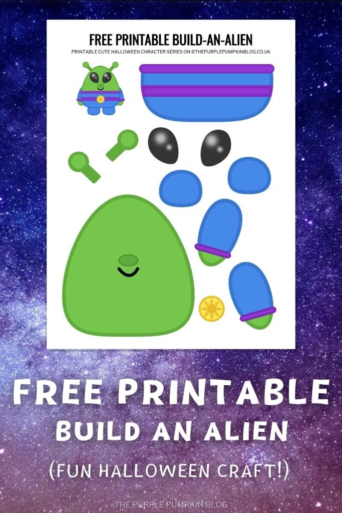 Build An Alien Free Printable Halloween Paper Craft