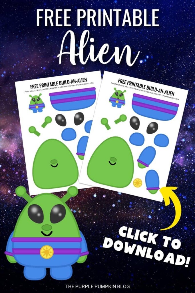 Build An Alien Free Printable Halloween Paper Craft