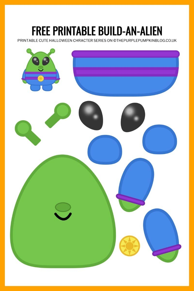 Build An Alien Free Printable Halloween Paper Craft