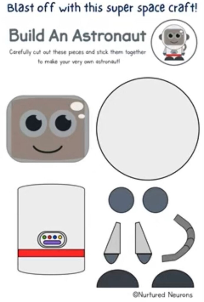 Build An Astronaut Printable Astronaut Craft Space Activities For 