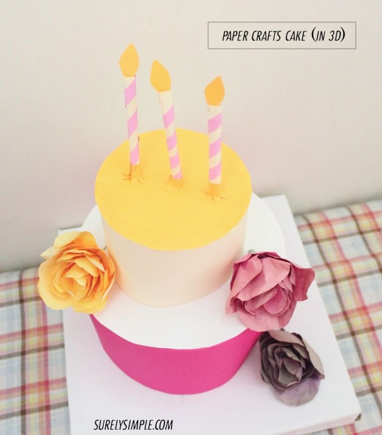 Cake Papercraft Paper Birthday Cakes Printable Papercrafts 