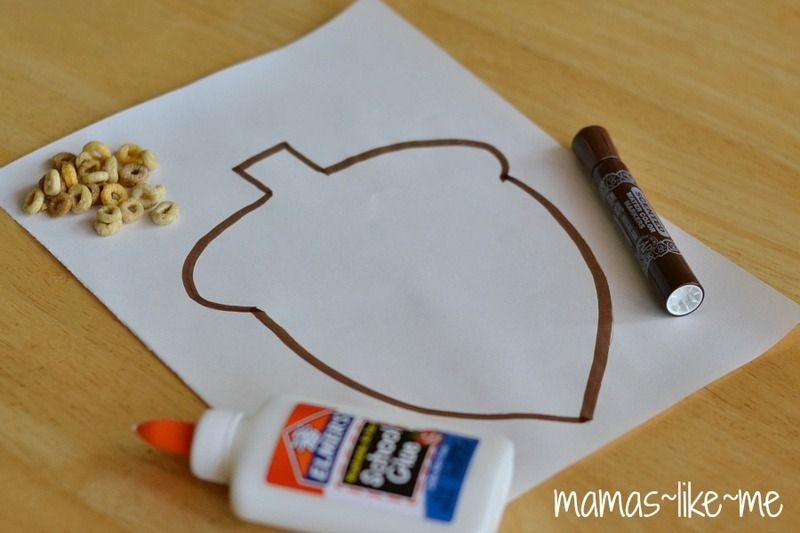 Cheerio Acorns Fine Motor Craft For Toddlers And Preschoolers 