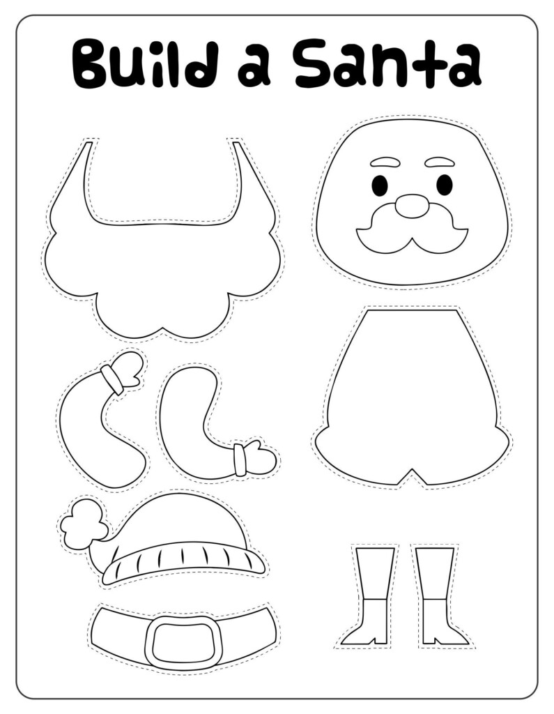 Christmas Build a Santa Craft Printable Santa Crafts Free Christmas 
