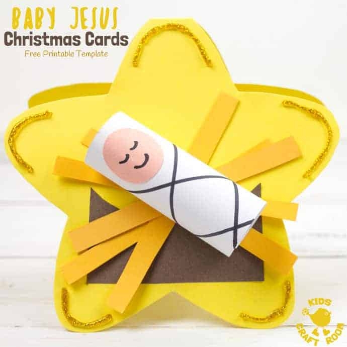 Christmas Card Baby Jesus Craft Kids Craft Room