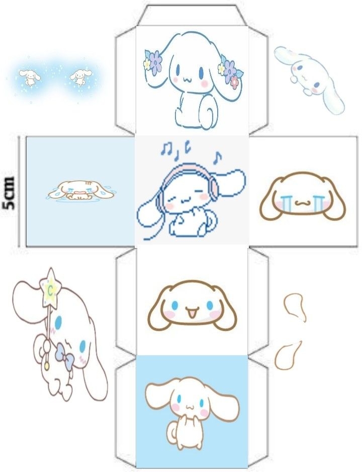 Cinnamoroll Dice Imprimibles Kitty Pegatinas Bonitas Manualidades 