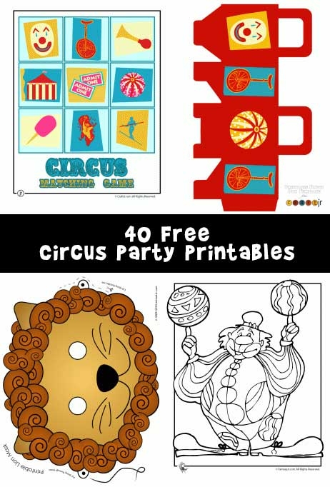 Circus Party Printables And Circus Crafts Woo Jr Kids Activities