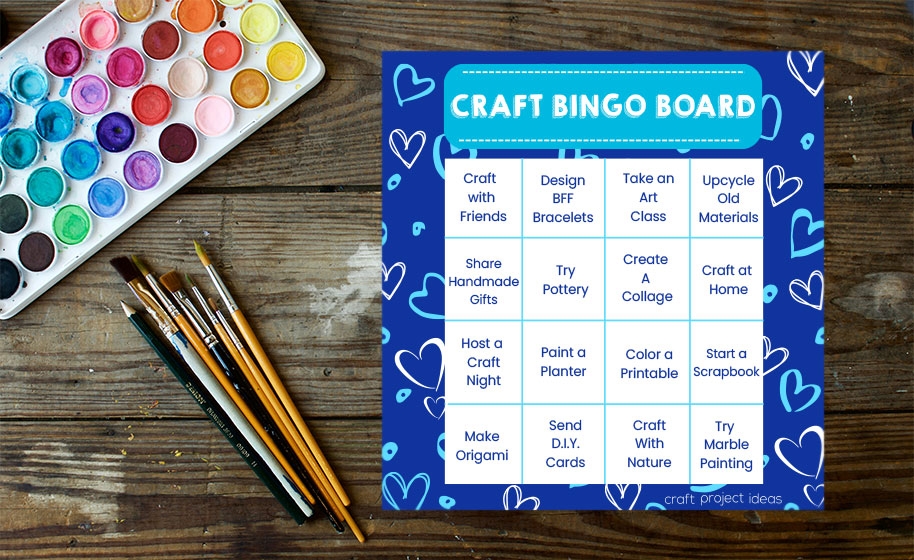 Craft Bingo Board Printable Craft Project Ideas Descubra As