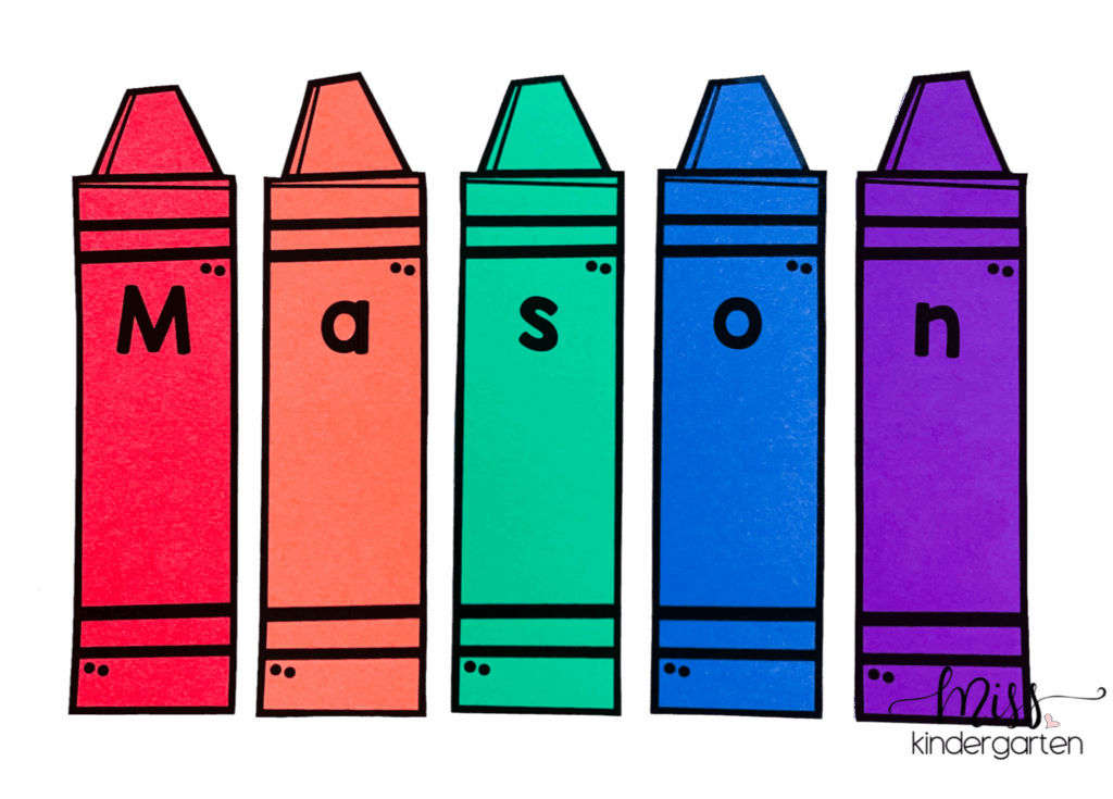Crayon Box Name Craft Miss Kindergarten