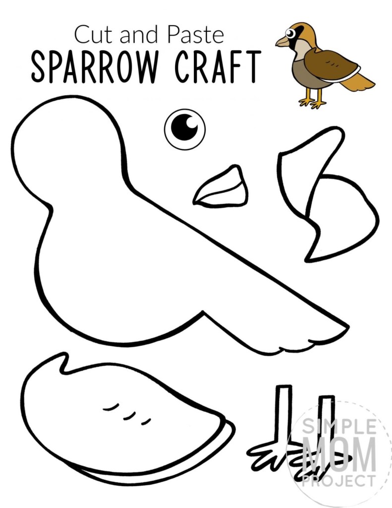 Cut And Paste Bird Crafts For Kids Simple Mom Project