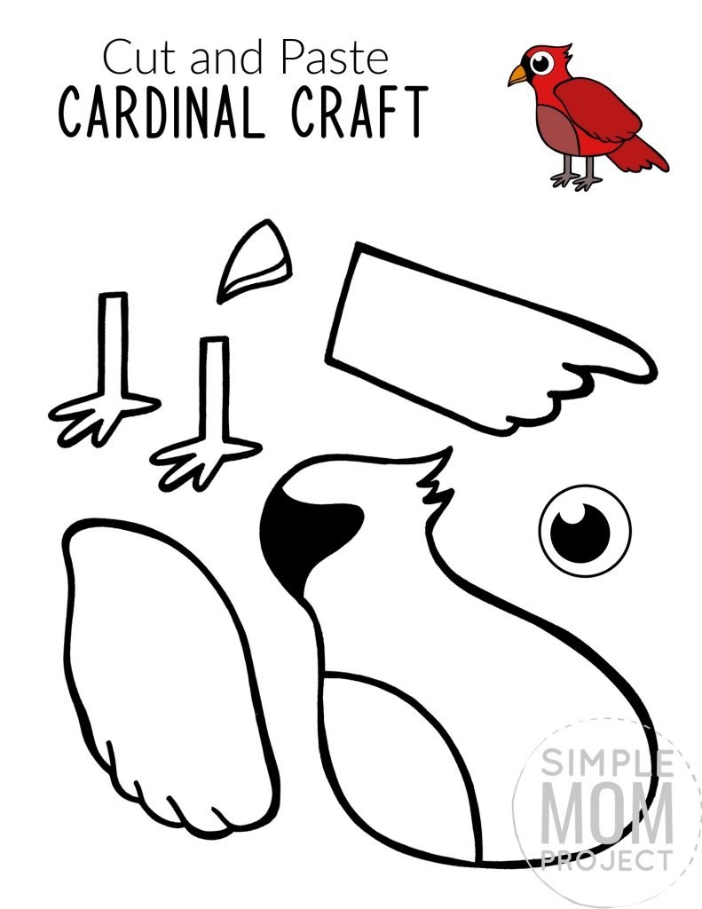 Cut And Paste Bird Crafts For Kids Simple Mom Project