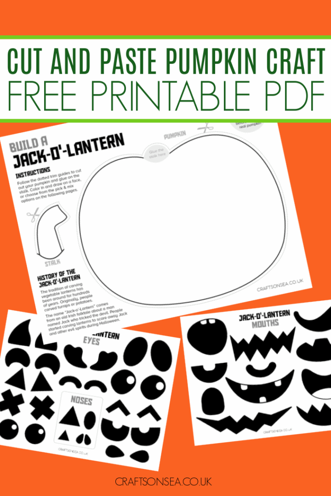 Cut And Paste Pumpkin Craft FREE Printable PDF Crafts On Sea