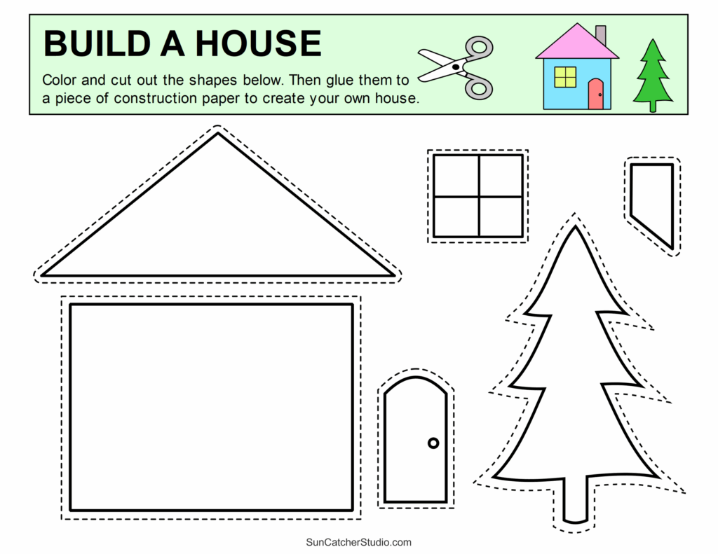 Cut And Paste Worksheets Printable Activities For Kids Free 