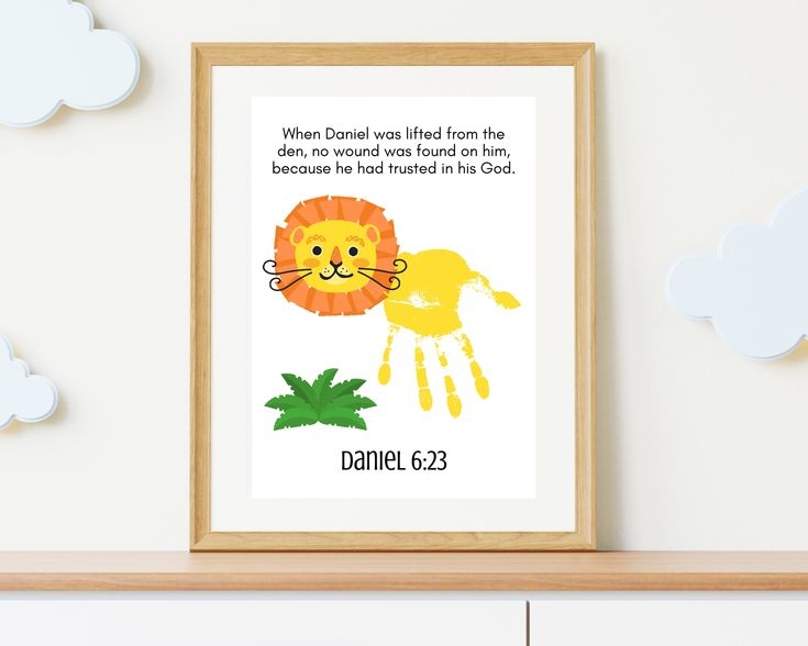 Daniel And The Lions Den Craft Bible Handprint Craft Bible Craft For