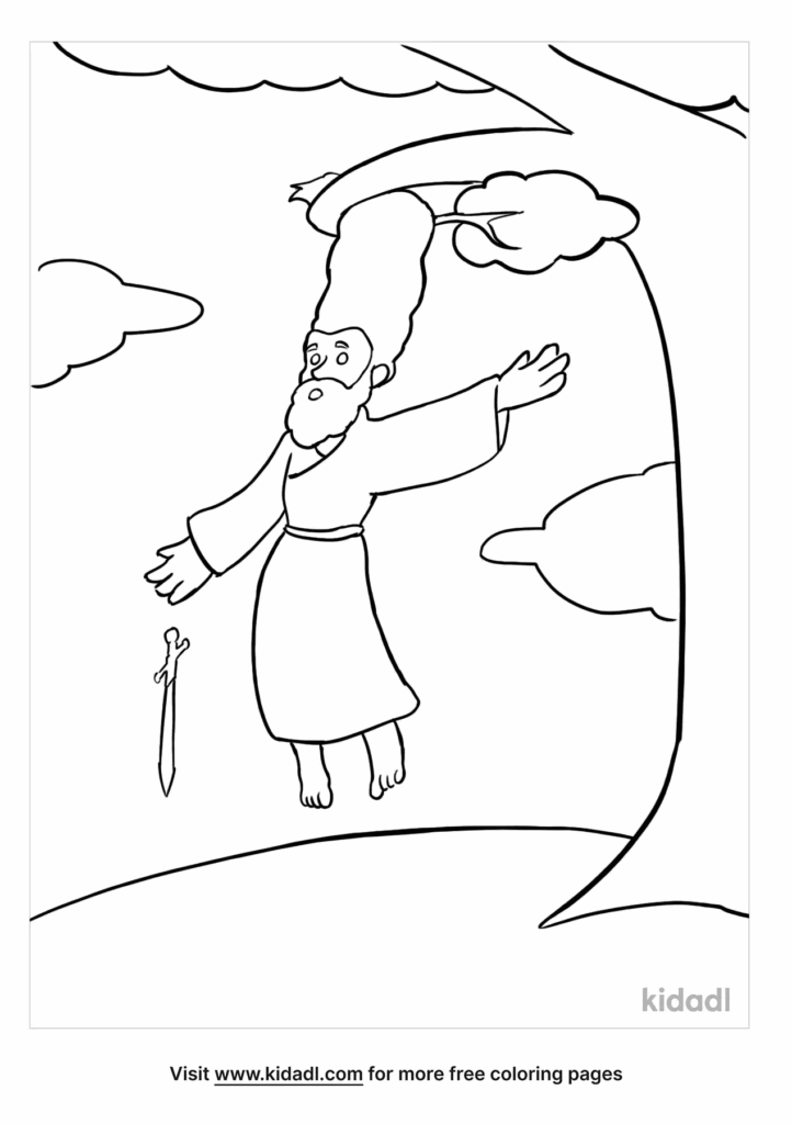 David Coloring Absalom Weeping Pages Over Bible Death King Printable 