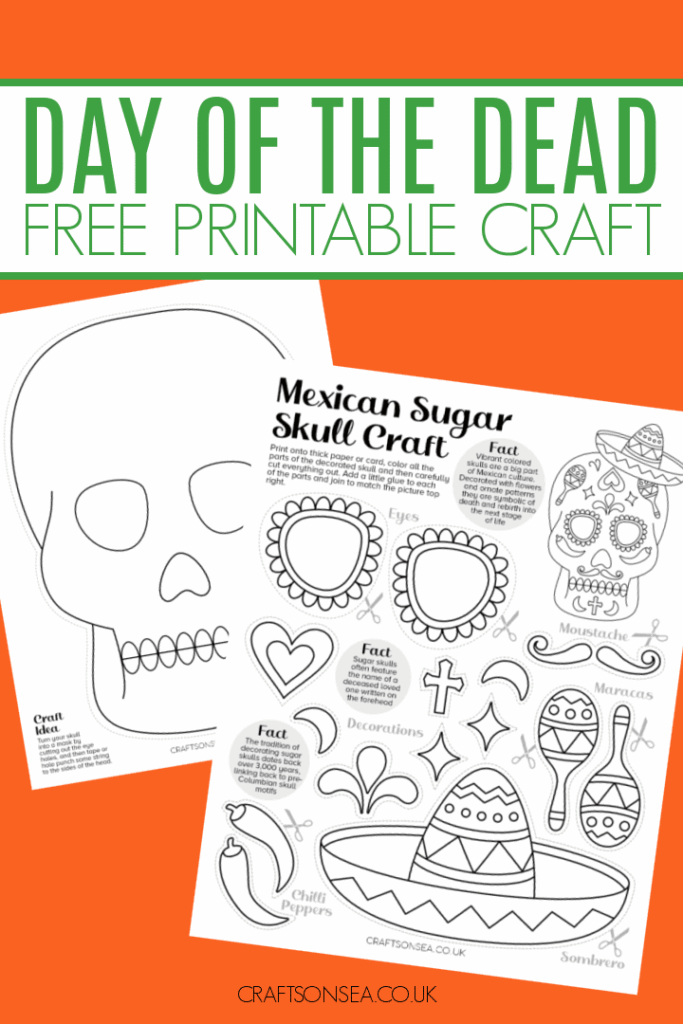 Day Of The Dead Craft FREE Printable Toyshap
