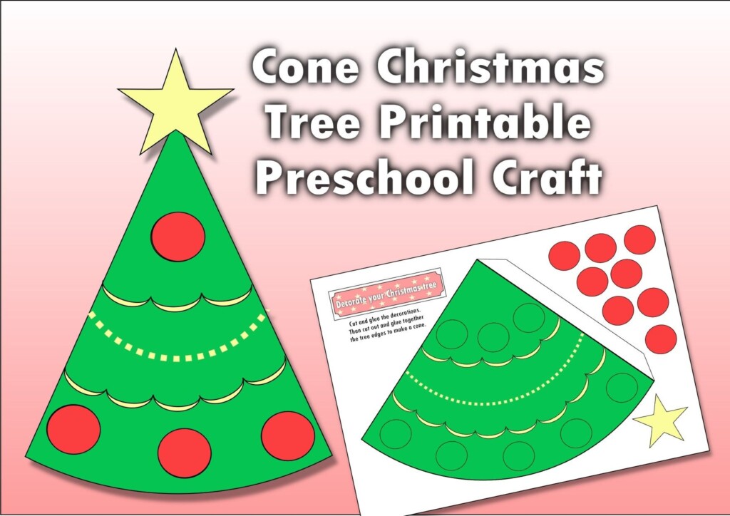 Decorate Your Christmas Tree Easy 3D Craft Printable Preschool 
