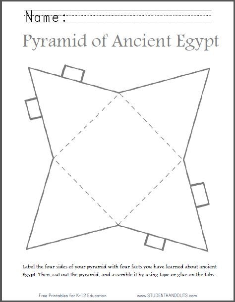 DIY Ancient Egyptian Pyramid Fun End of unit Project For Kids 
