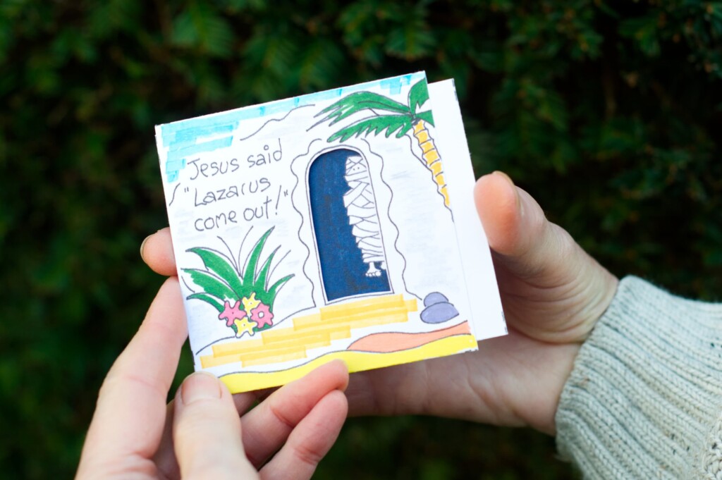 DIY Bible Crafts Lazarus Printable Template Sliding Tomb And 