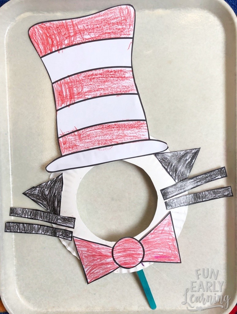 Dr Seuss Cat In The Hat Paper Plate Kid s Craft Fun Early Learning