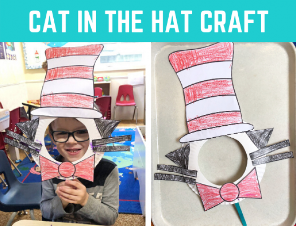 Dr Seuss Cat In The Hat Paper Plate Kid s Craft Fun Early Learning