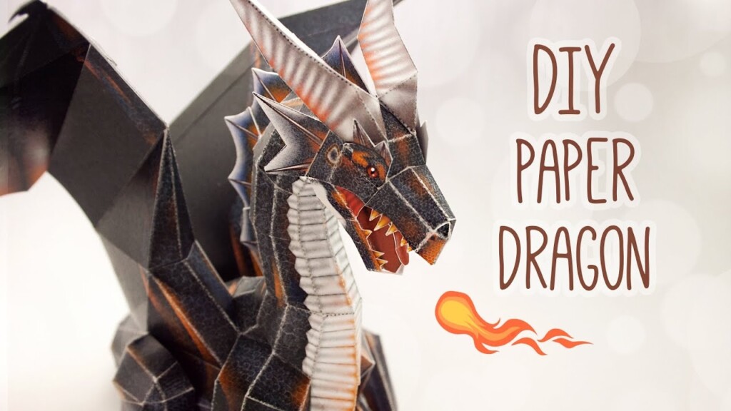 Dragon Wall Art 3D Papercraft Wall Decor PAPERCRAFT WORLD 46 OFF