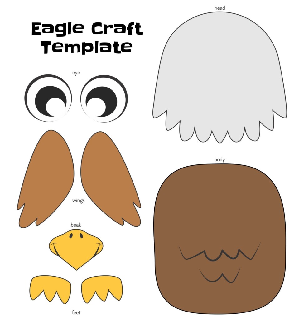 Eagle Template 10 Free PDF Printables Printablee Eagle Craft 