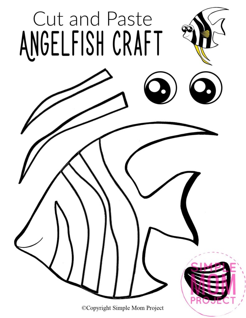 Easy DiY Angelfish Craft Printable With Free Template Simple Mom 