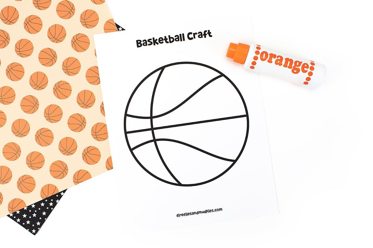 Easy Dot Art Basketball Craft For Kids To Make Fireflies And Mud Pies