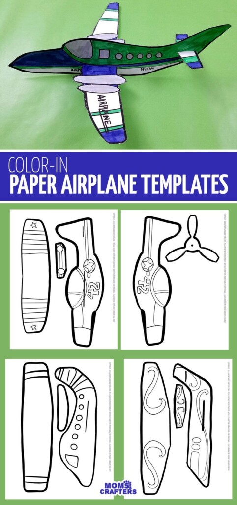 Easy Paper Airplane Templates To Print Color Craft And Fly Artofit