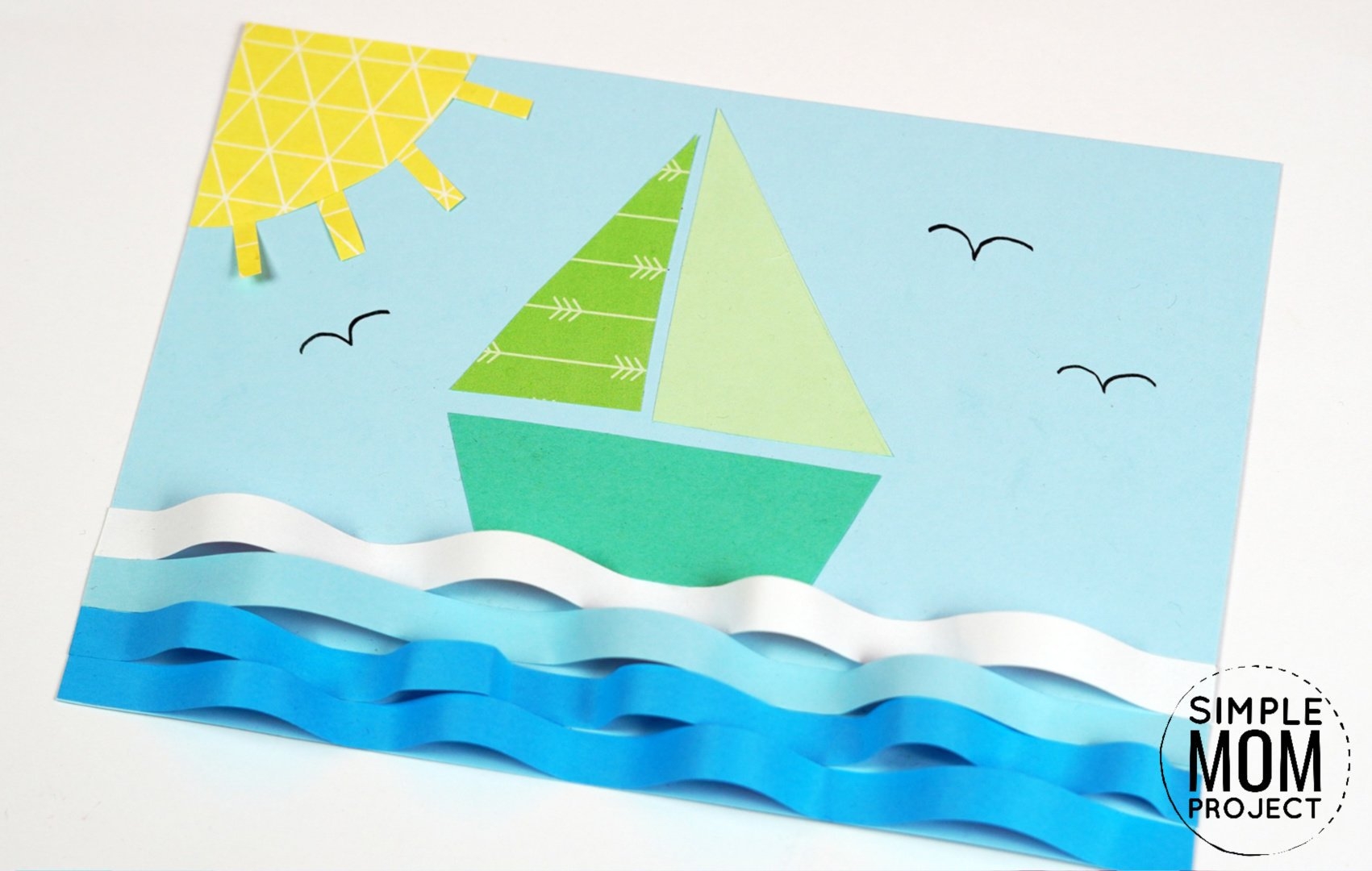 Easy Preschool Sailboat Paper Craft For Kids Simple Mom Project