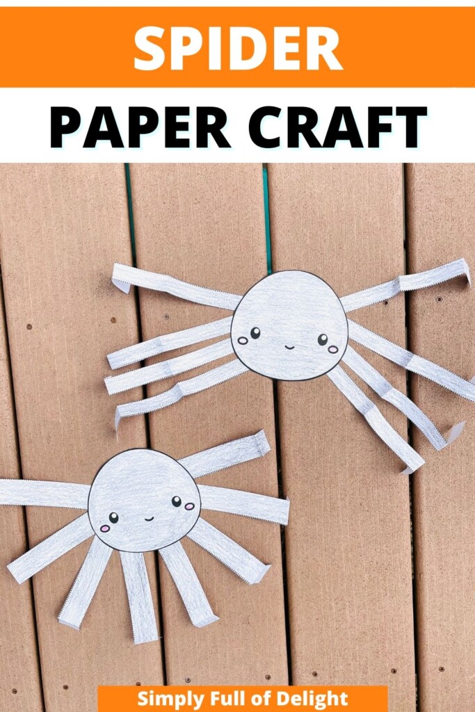 Easy Printable Spider Craft For Preschool Free Simply Full Of Delight