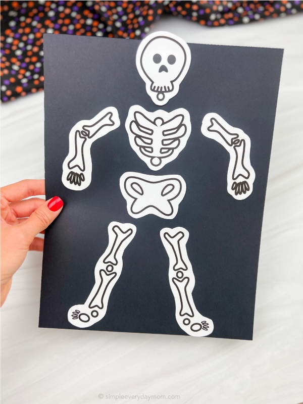 Easy Skeleton Halloween Craft For Kids Free Template 