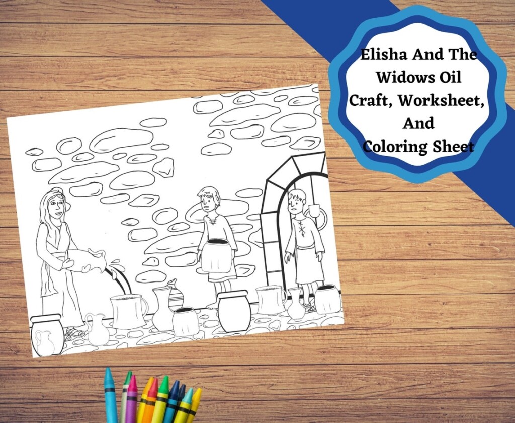 Elisha And The Widow 39 s Oil Printable Bible Story Pages Craft And 