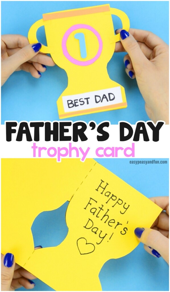 Father 39 s Day Trophy Card With Printable Trophy Template Easy Peasy 