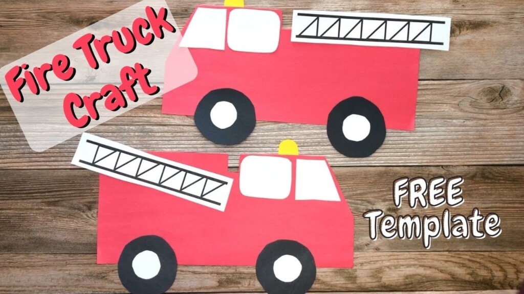 Fire Truck Template Printable Free Printable