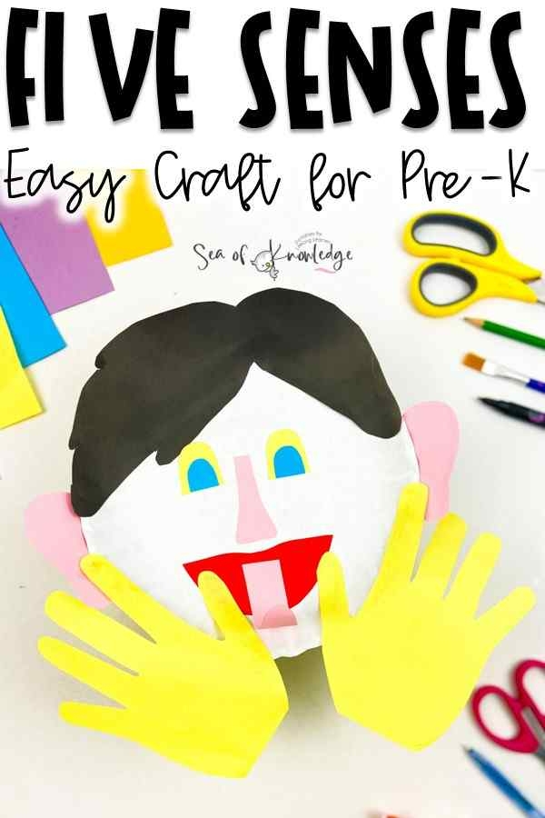 Five Senses Preschool Crafts Step By Step Easy Craft With Download 