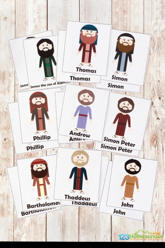 FREE 12 Disciples Memory Game Printables